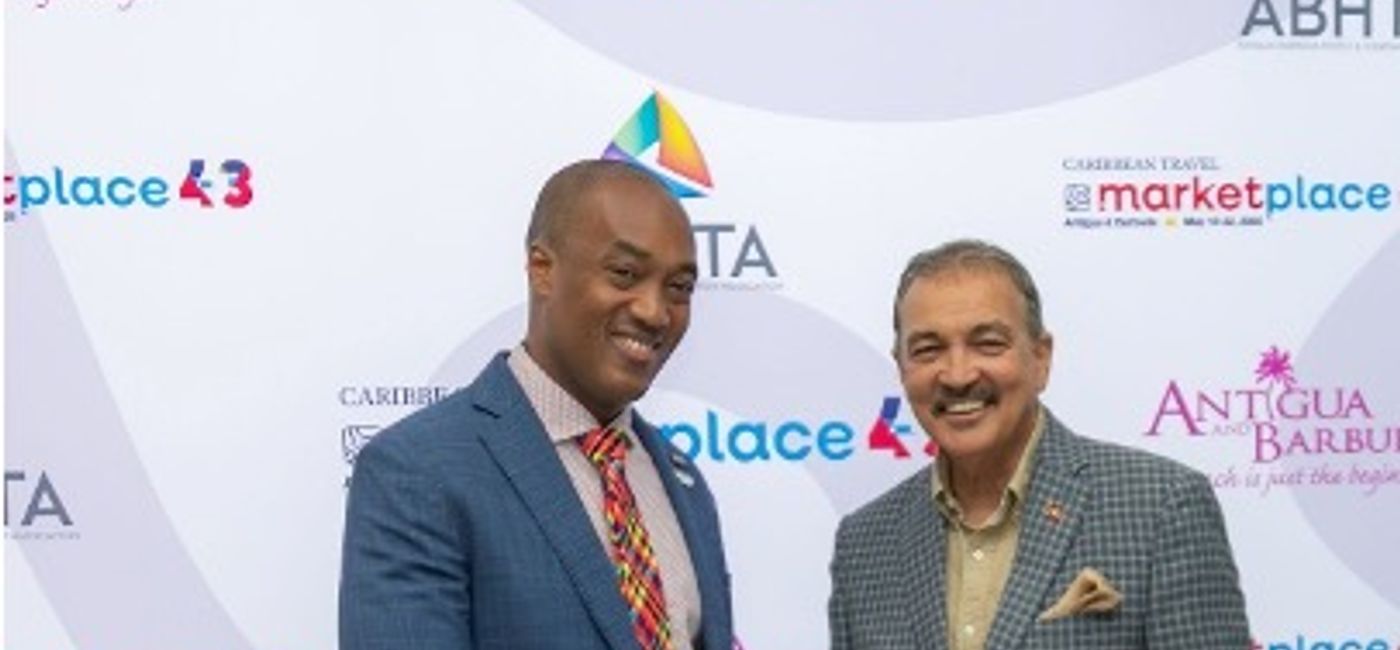 Image: Le président de la CHTA, Sanovnik Destang, et le ministre du Tourisme d’Antigua-et-Barbuda, l’honorable Charles « Max » Fernandez (Source: Antigua and Barbuda)