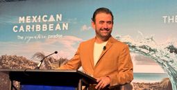 Mexican Caribbean Tourism Board CEO Andrés Martinez presents at the 2025 inaugural GTM Luxury event in Phoenix, Arizona.