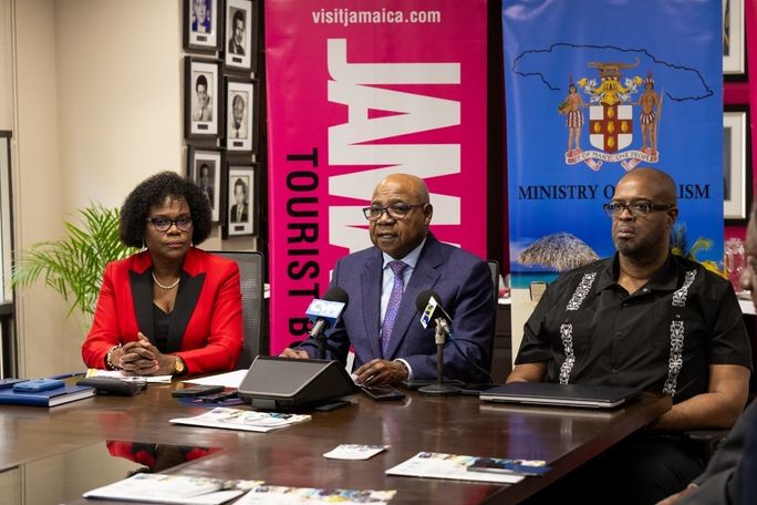 Edmund Bartlett (center), Jennifer Griffith (left), and Lloyd Waller (right). Edmund Bartlett (center), Jennifer Griffith (left), and Lloyd Waller (right).