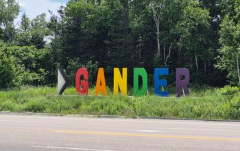 Gander welcome sign