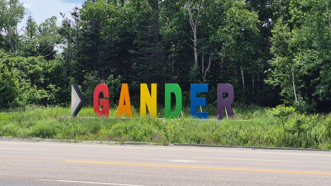 Gander welcome sign Gander welcome sign