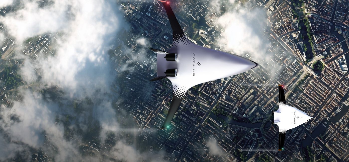 Image: Image de synthèse des appareils à voilure intégrée KONA et HORIZON EVO de Natilus (Source: Natilus)