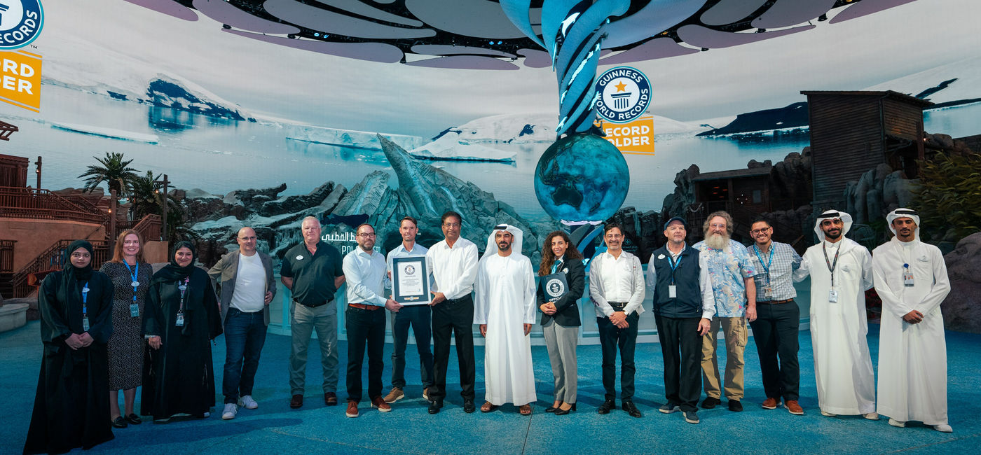 Image: SeaWorld Yas Island, Abu Dhabi crowned the "Largest Indoor Marine-Life Theme Park" by Guinness World Records. (Photo Credit: SeaWorld Media)