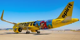 Spirit's new Super Nintendo World livery.