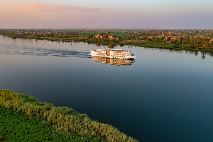 The Viking Hathor cruises the Nile River, Egypt.