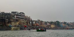 Varanasi, one of the oldest cities in the world and the holiest in India, is famous for its ghats, or stairs leading to the Ganges River, where nightly Hindu prayer ceremonies take places. 