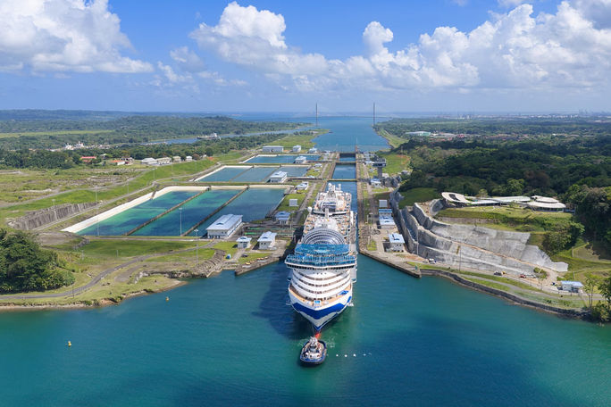 Star Princess transiting the Panama Canal Star Princess transiting the Panama Canal