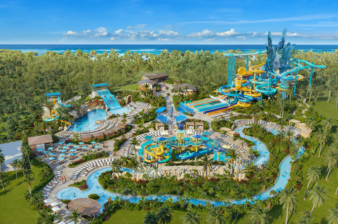 A rendering of the new Great Tides Water Park at Great Stirrup Cay