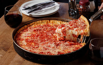 Deep-dish pizza from Lou Malnati&#8217;s Pizzeria in Chicago