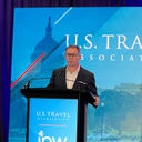 Geoff Freeman, President and CEO of the United States Travel Association (USTA) speaking at IPW.
