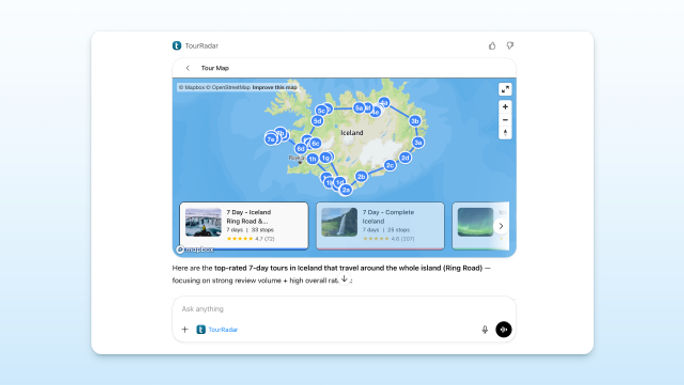 Compare similar tours on interactive maps