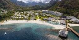 Aerial view over Sandals Saint Vincent and the Grenadines.