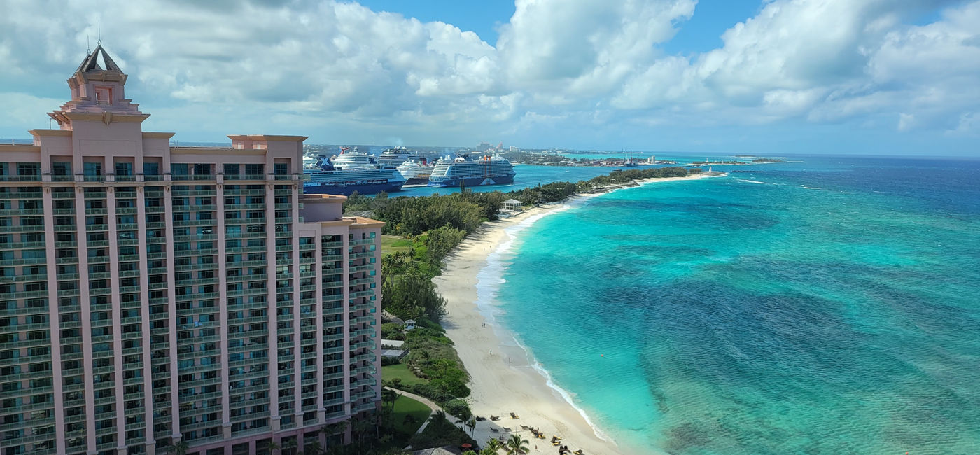 Image: Ships at the Nassau, Bahamas cruise port. (photo by Brian Major)