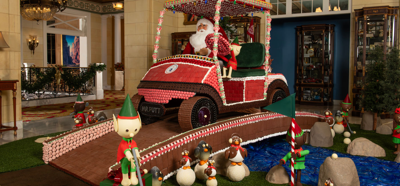 Image: The Broadmoor's life-sized gingerbread golf cart (Photo Credit: Chad Chisholm/The Broadmoor)