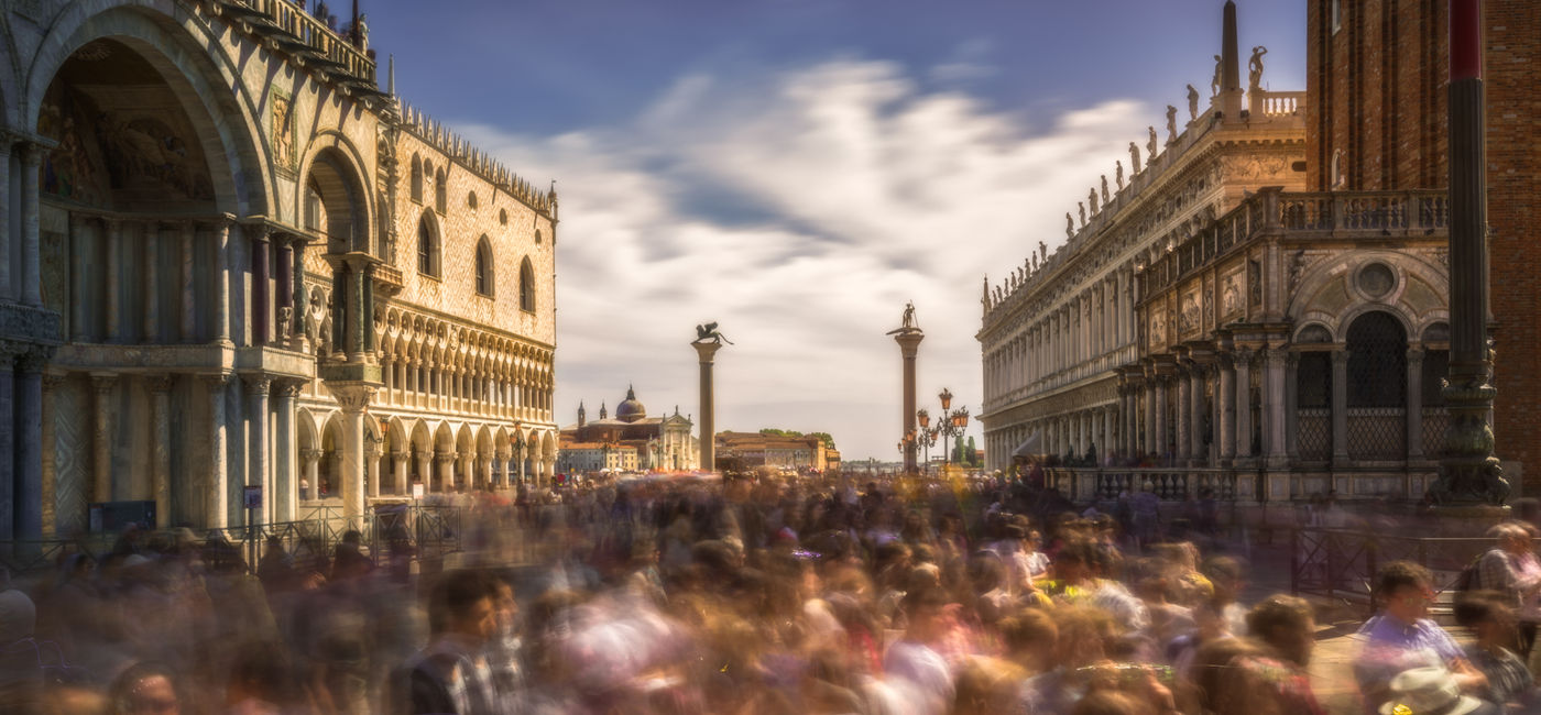 Image: Crowds of tourists in St. Mark's Square, Venice, Italy. (Photo Credit: Adobe Stock/Ludwig)