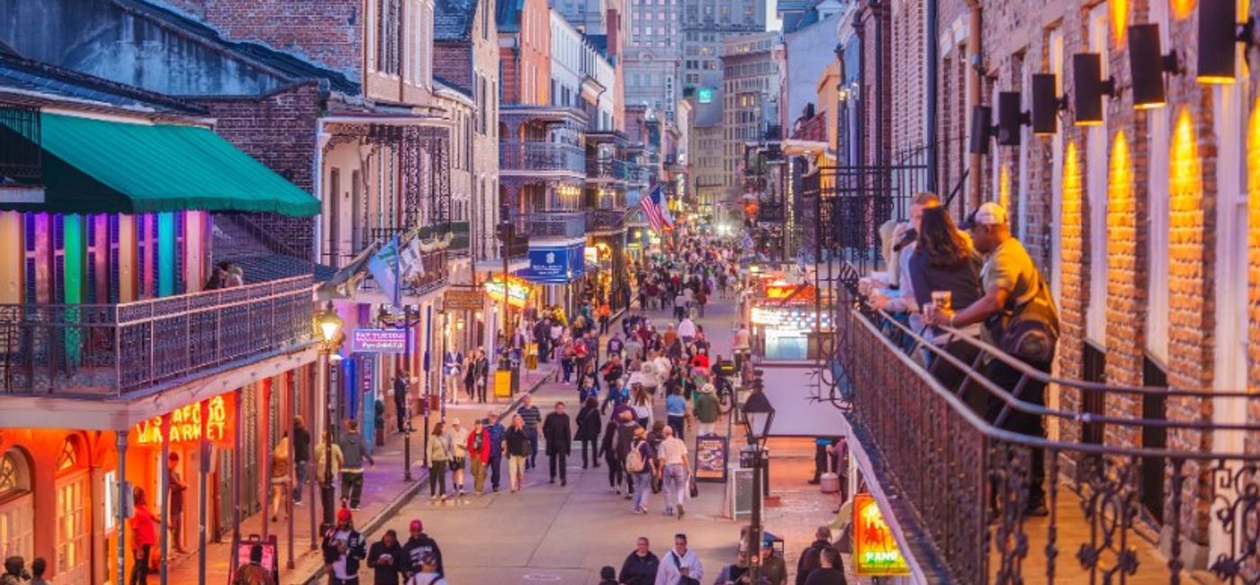 Image: Bourbon Street Crowd in the French Quarter by Zack Smith