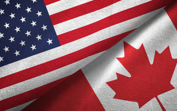 Canada and US flags