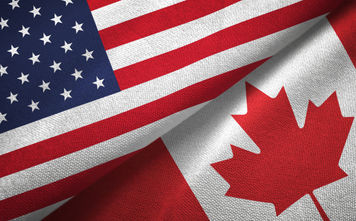 Canada and US flags