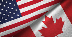Canada and US flags