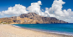 Plakias beach at Crete island, Greece, nude beach,