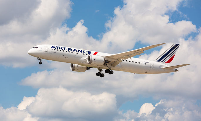 Ein Air France Boeing 787 Dreamliner Flugzeuge. Ein Air France Boeing 787 Dreamliner Flugzeuge.
