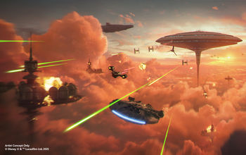 Disney, Smugglers run, star wars, millennium falcon