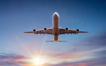 Airplane in the air