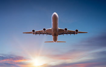 Airplane in the air