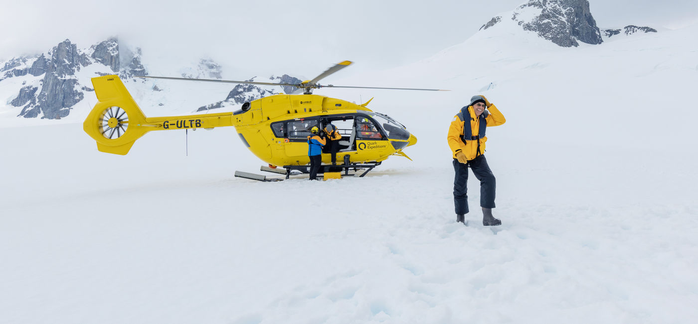 Image: Travelers can explore Antarctica via helicopter with Quark Expeditions (Photo Credit: Michelle Sole/Quark Expeditions)