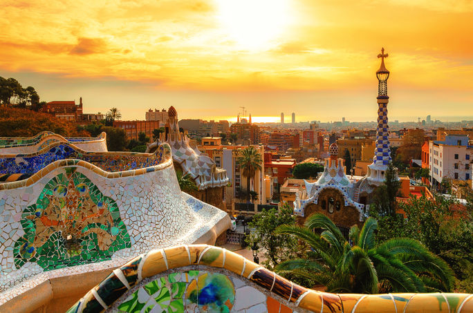 Barcelona at sunrise Barcelona at sunrise