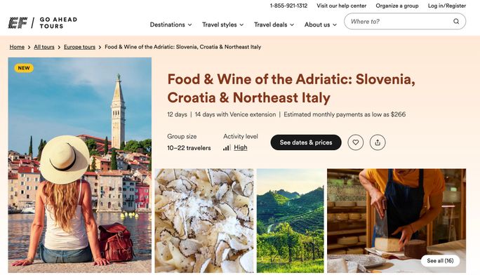 EF Go Ahead Tours, food tours