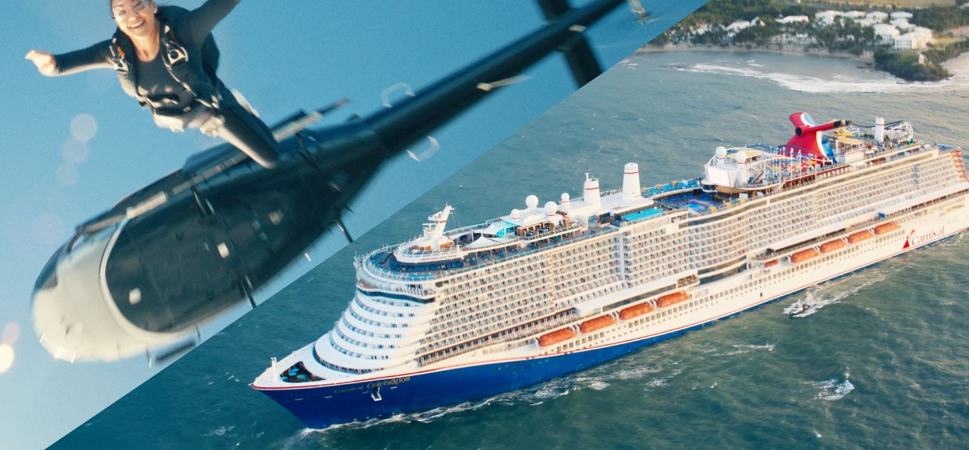 Image: The Carnival Cruise Line stunt ad at the 97th Oscars. (Photo Credit: Carnival Cruise Line)
