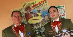 Esteban Carrillo, co-founder of EPCOT World Showcase Mariachi Cobre group with fellow guest member Reme Aguire Garcia