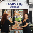 Pickup area for United's App Food Delivery Pilot