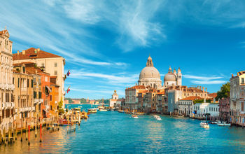 The Grand Canal in Venice, Italy. 