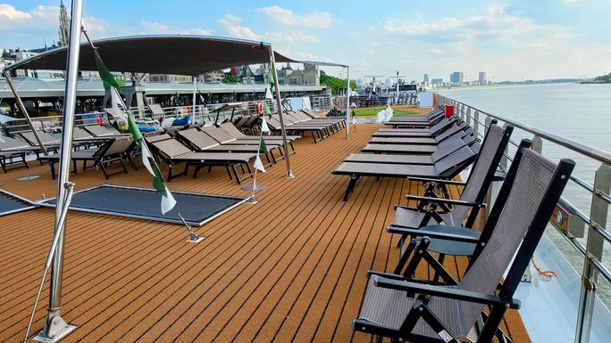 A portion of the Sun Deck aboard Amadeus River Cruises' Amadeus Riva. A portion of the Sun Deck aboard Amadeus River Cruises' Amadeus Riva.