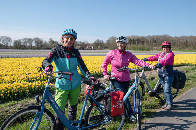 Pedal among the blooms in the Netherlands