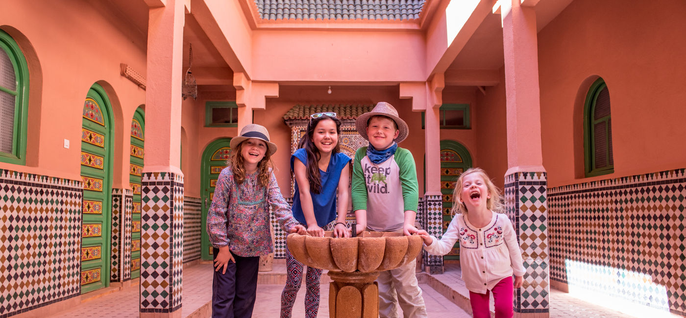 Image: Intrepid Travel Family tour at Ait Benhaddou, Morocco (Photo Credit: Intrepid Travel)