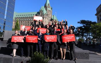Unpaid Work Won't Fly campaign by CUPE