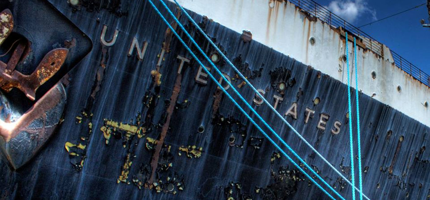 Image: The SS United States could soon leave the Philadelphia dock at which it’s been moored since 1996.