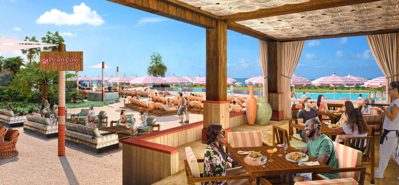 Image: Pearl Cove Beach Club will have a full-service restaurant (Photo Credit: Carnival Cruise Line)