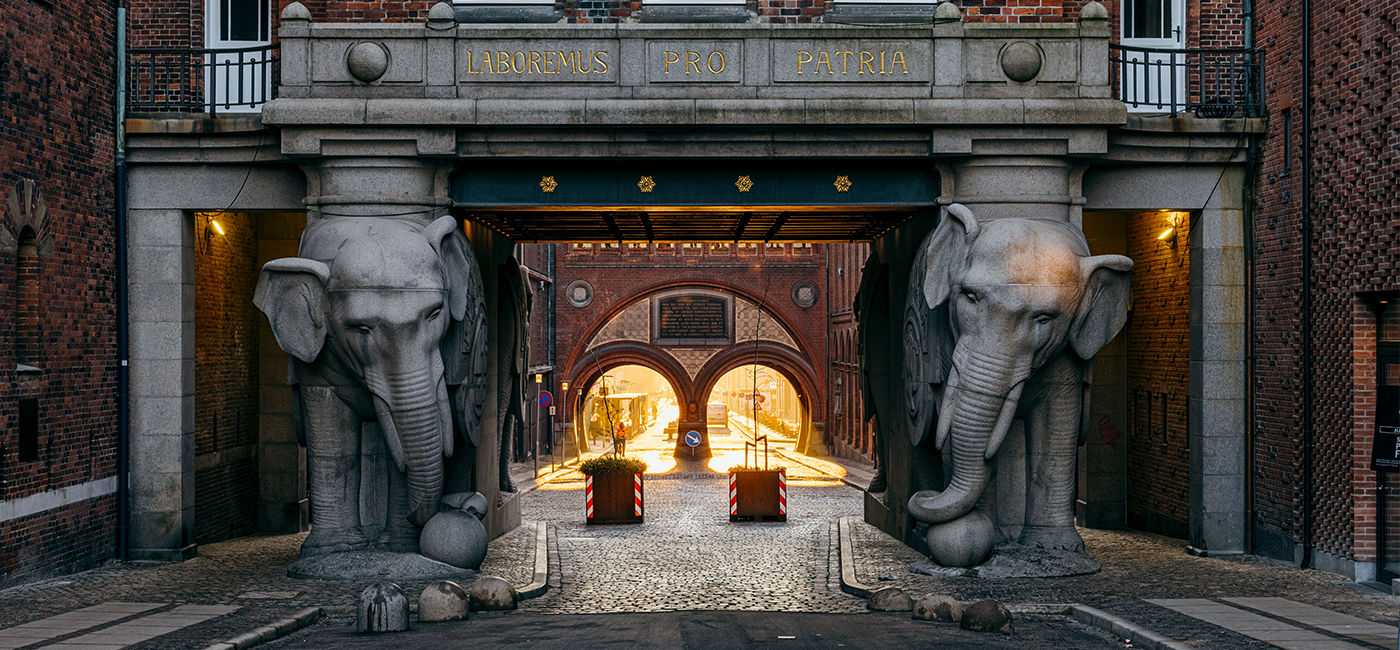 Image: The Elephant Gate at the entrance to the Carlsberg Factories in Copenhagen.  (Photo Credit: Wonderful Copenhagen/Andreas Raun/Carlsberg Byen)