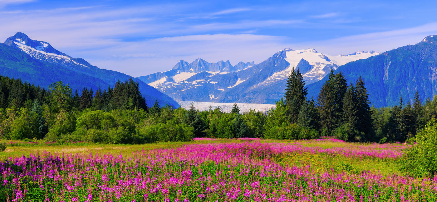 Image: The Mendenhall Glacier Viewpoint in Juneau, Alaska. (Photo Credit: Adobe Stock/SCStock)