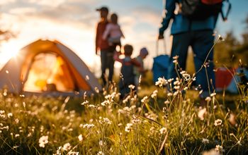 Family camping.