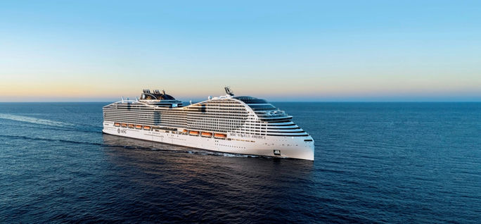 Rendering of the MSC World America, debuting in 2025. MSC Cruises, MSC World America, World Class, new cruise ships 2025
