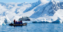 Aurora Expeditions Zodiac Cruising in Recess Cove, Antarctica