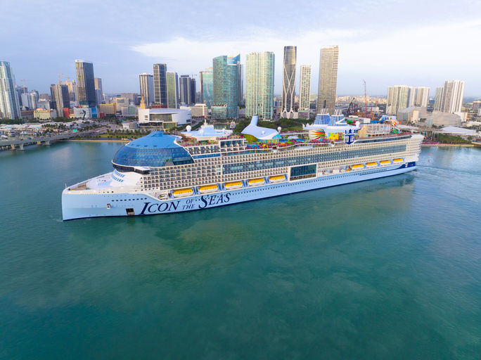 Royal Caribbean Icon of the Seas cruise ship, Miami, world's largest cruise ship
