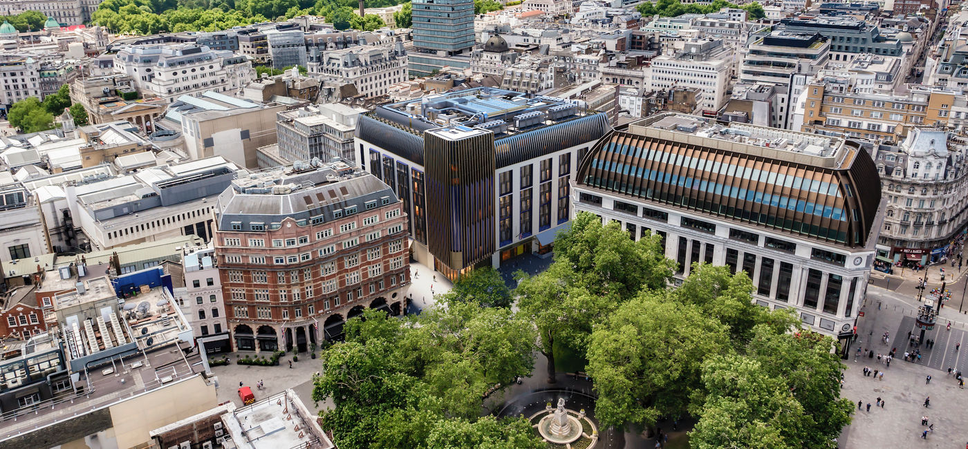 Image: PHOTO: An aerial view of Leicester Square and The Londoner. (Courtesy Preferred Hotels & Resorts)