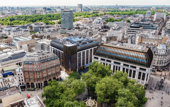 An aerial view of Leicester Square and The Londoner