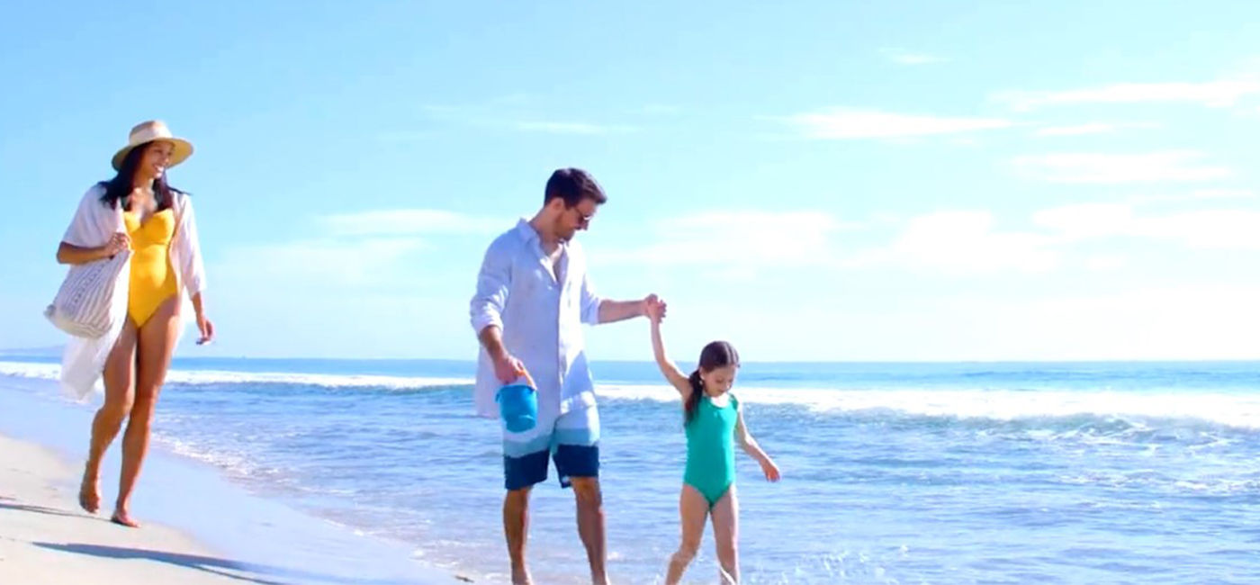 Image: Family on the beach in Montego Bay